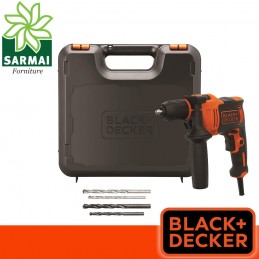 BLACK+DECKER BEH710K-QS Trapano a Percussione 710 W reversibile con valigetta