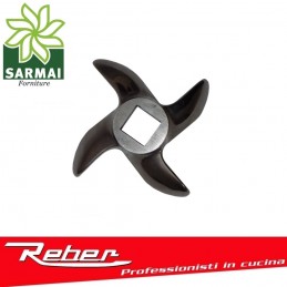 REBER COLTELLO ACCIAIO INOX TRITACARNE ELETTRICO E MANUALE N° 22