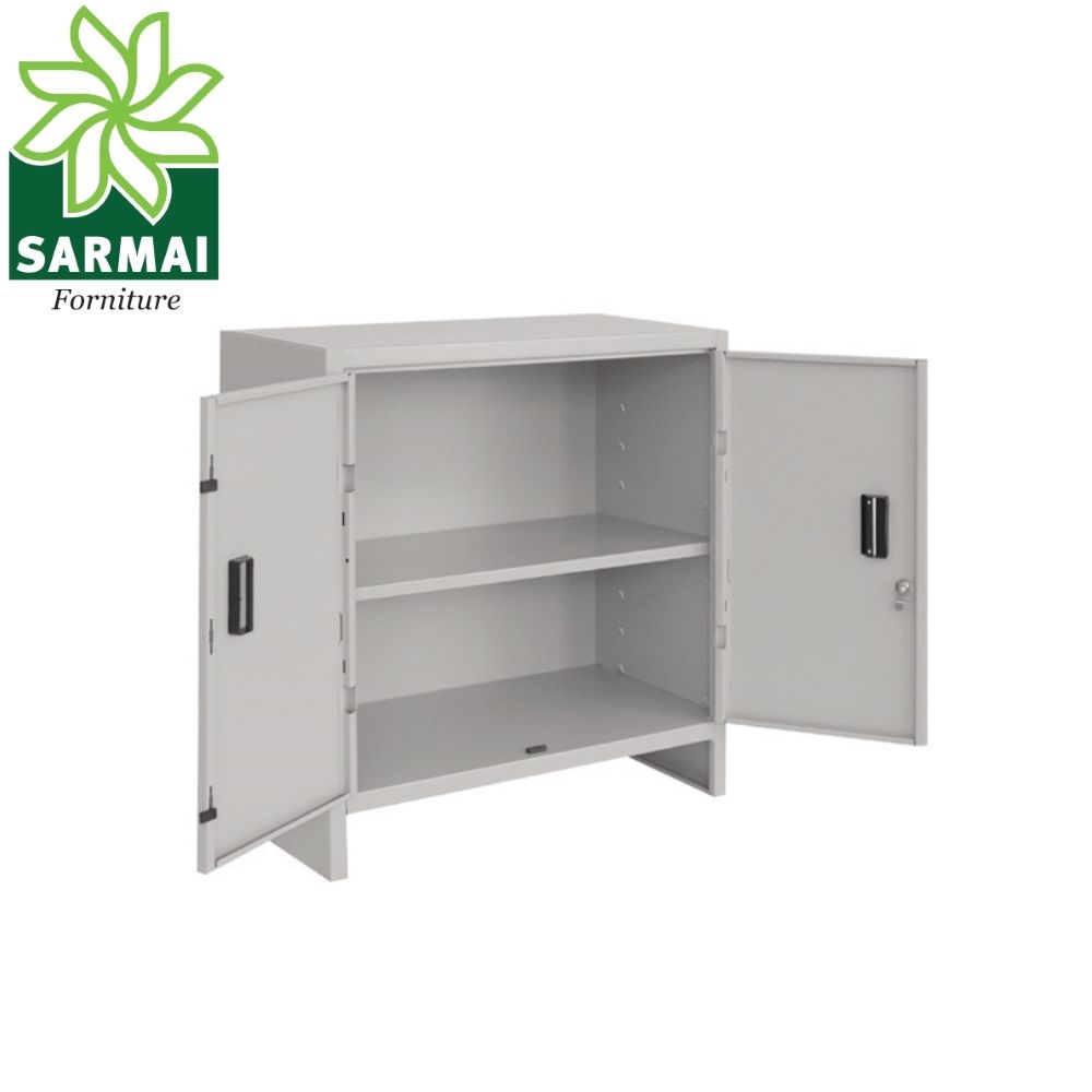 ARMADIO ARMADIETTO BASSO MINI 80X40 CM CON PIANO ALTEZZA 80 CM METALLO UFFICIO