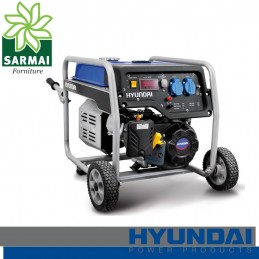 Hyundai HY4000 gruppo elettrogeno Generatore a benzina carrellato 3,5 Kw 230V