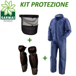 Kit protezione decespugliatore tuta PLP + visiera protezione viso + gambali