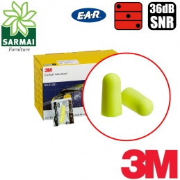 3M tappi per orecchie inserti auricolari anti rumore 36 dB da lavoro 100 paia - 200 pz